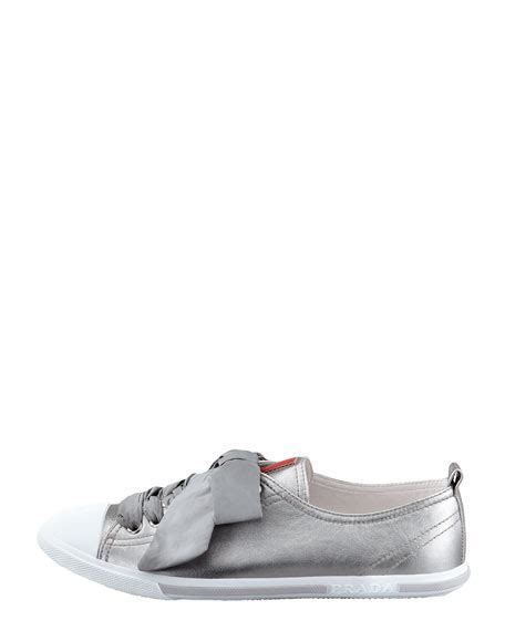 prada metallic cap-toe sneaker|Prada Metallic Cap.